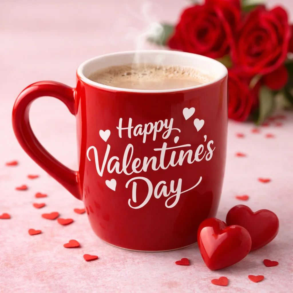 Red “Happy Valentine’s Day” Mug